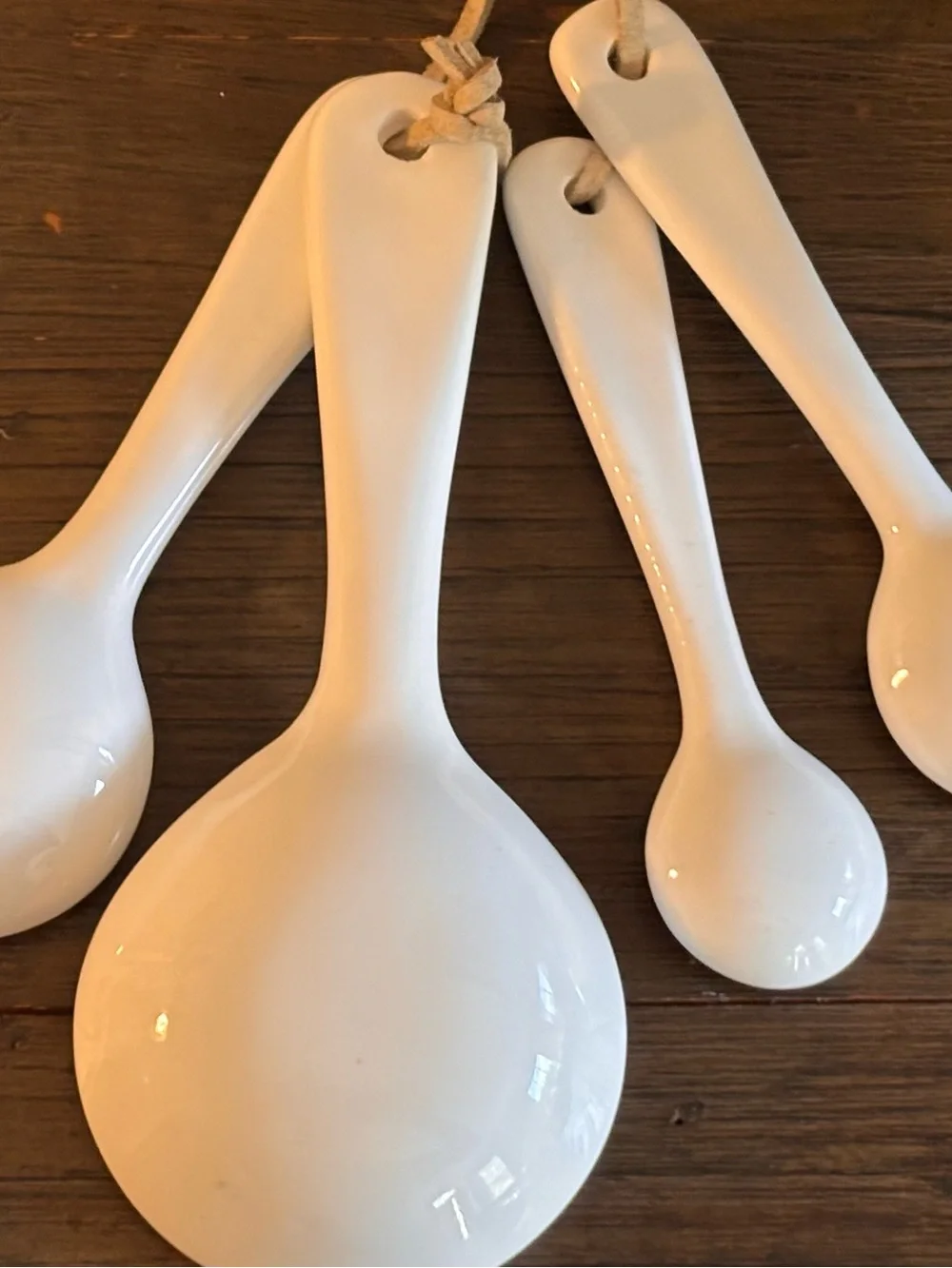 Floral Ceramic Measuring Spoon Set - Pastel Flower Design